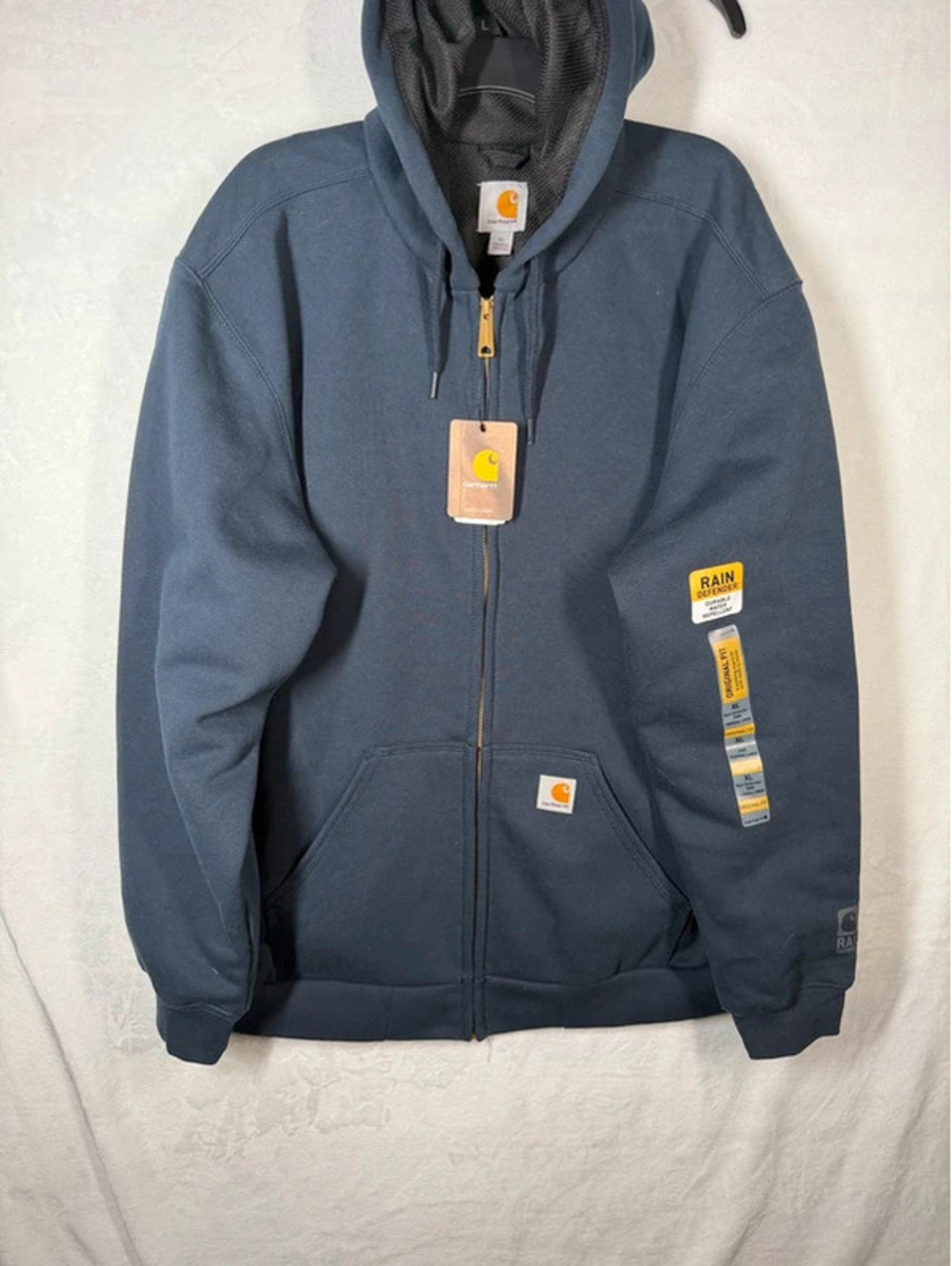 Carhartt Men's Rain Defender Thermal Lined Zip Hooded Work Sweatshirt